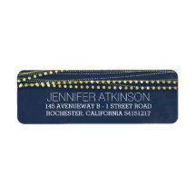 Marinho e Casamento Moderno Dourado