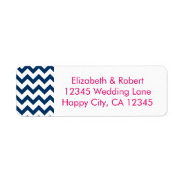 Etiqueta Marinho e divisa rosa