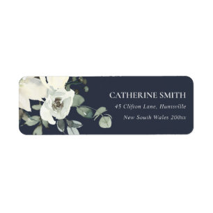 ETIQUETA MARINHO IVORY WHITE FLORAL WATERCOLOR BUNCH ENDERE