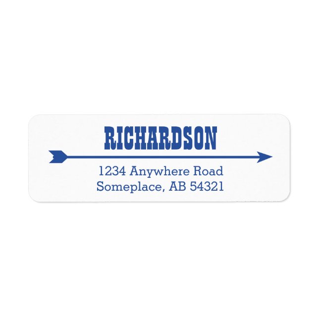 Etiqueta Marinho Poster desejado por seta do cowboy ocident (Frente)