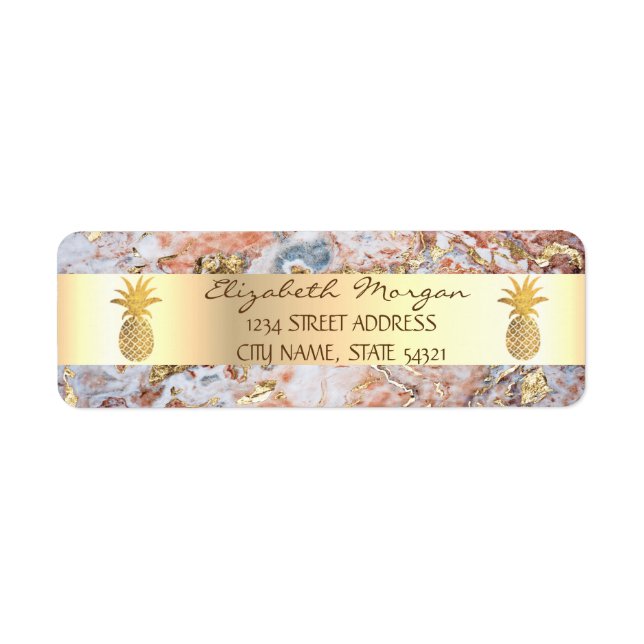Etiqueta Mármaco de abacaxi Dourado esmagado (Frente)