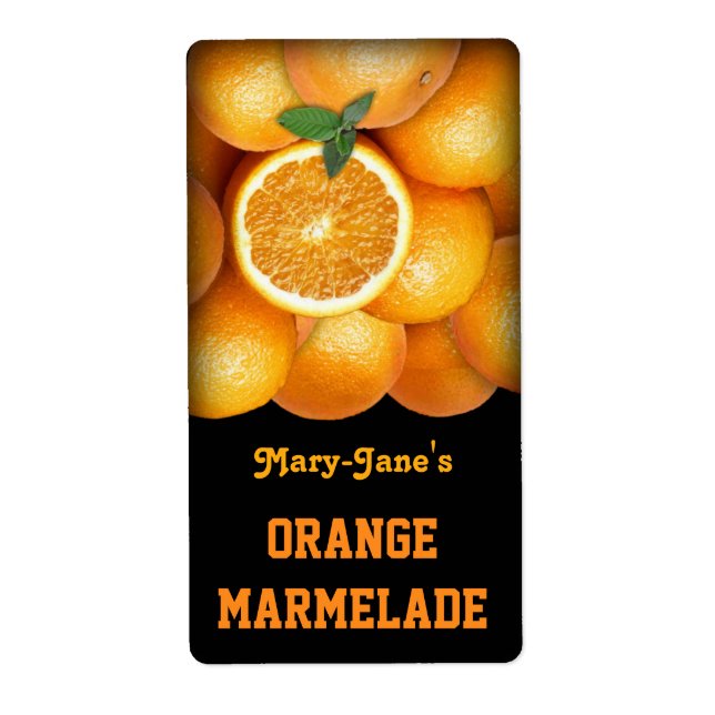 Etiqueta Marmelade Laranja (personalizável) (Frente)