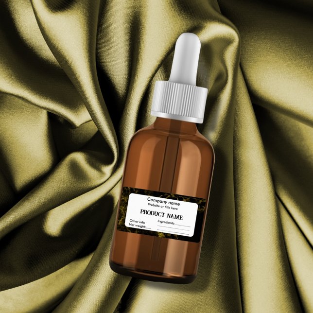 Etiqueta Mármore negro e dourado (Criador carregado)