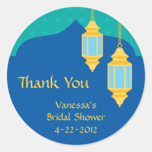 Etiqueta marroquina da lanterna