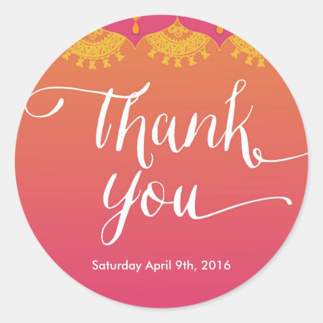 Etiqueta marroquina - Etiqueta de Inspiração India (Frente)