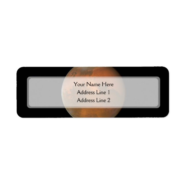 Etiqueta Mars (Telescópio Hubble) (Frente)