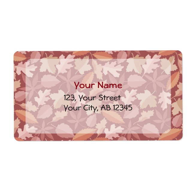 Etiqueta Marsala deixa padrão (Frente)