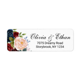 Etiqueta Marsala Pink Marinho Floral