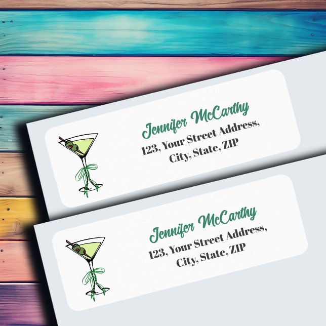 Etiqueta Martini Return Address Label (Criador carregado)