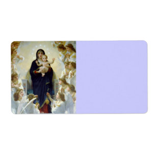 Etiqueta Mary com Anjos - Regina Angelorum