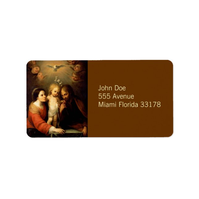 Etiqueta Mary, Jesus, e Joseph Label (Frente)