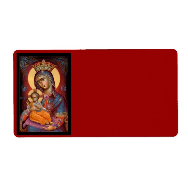 Etiqueta Mary - Theotokos (Frente)