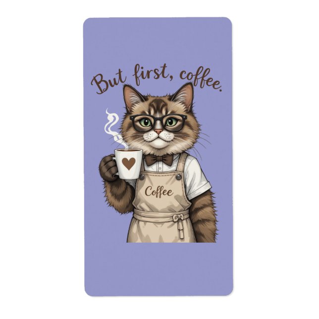 Etiqueta Mas Primeiro, Gato Café (Frente)