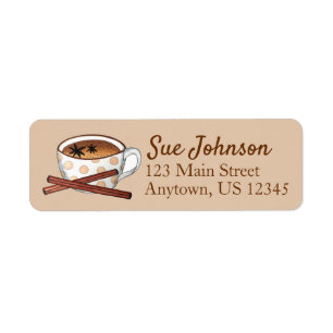 Etiqueta Masala Chai Teacup Indiano Esparso Chá Preto Cuppa