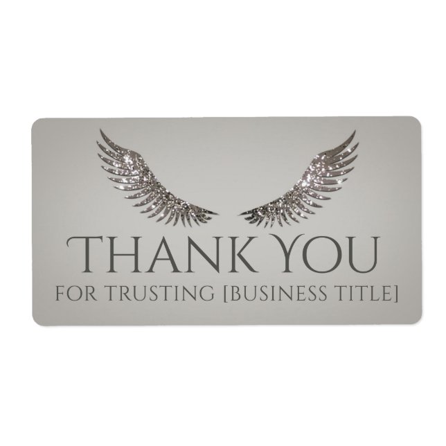 Etiqueta Máscara de Cílios com Glitter Extensões de Cílios  (Frente)