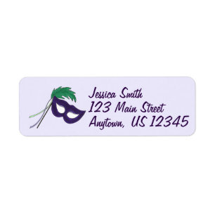 Etiqueta Mascarada Mask Atuante Drama Club Mardi Gras