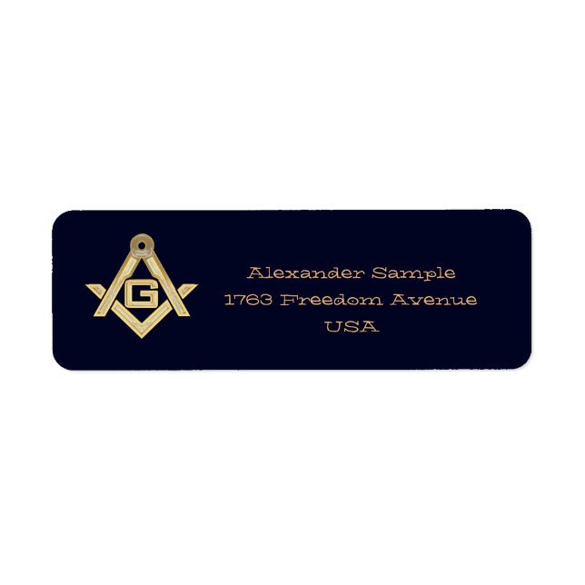Etiqueta Masonic Ouro Rush (Frente)