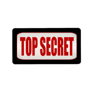 Etiqueta média extremamente secreto do negócio