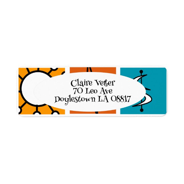 Etiqueta Médio-século Moderno Smorgasbord (Frente)