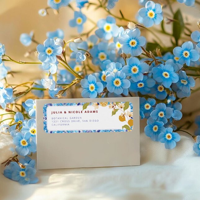 Etiqueta Mediterranean Lemon Amalfi Coast Baby Shower (Criador carregado)