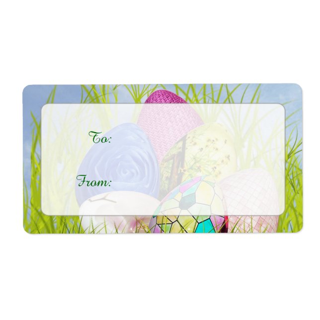 Etiqueta Meia dúzia de ovos de Páscoa (Frente)