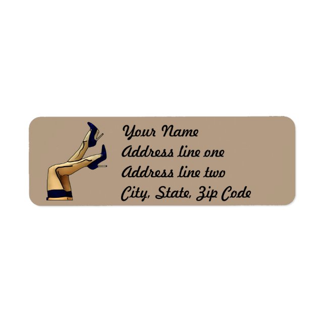 Etiqueta Meias e calcanhares azuis (Frente)