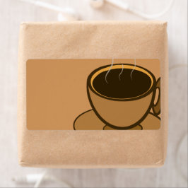 Etiqueta Meio século Moderno Café Marrom