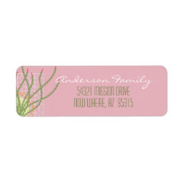 Etiqueta Meio século Moderno do Deserto Cactus