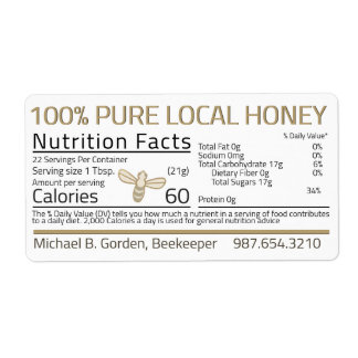 Etiqueta Mel Nutrition Little Bee Address Labels