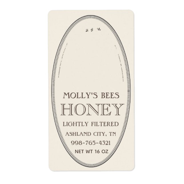 Etiqueta Mel Skep com Borda (Frente)