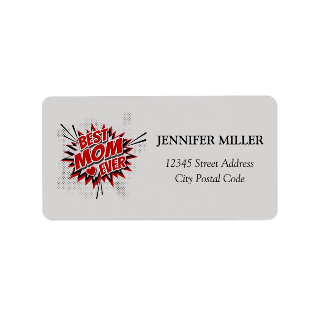 Etiqueta Melhor Mãe Nunca (Frente)