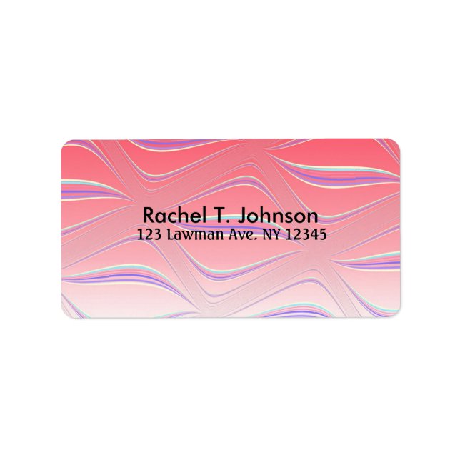 Etiqueta Melon Wavy Fractal Art (Frente)