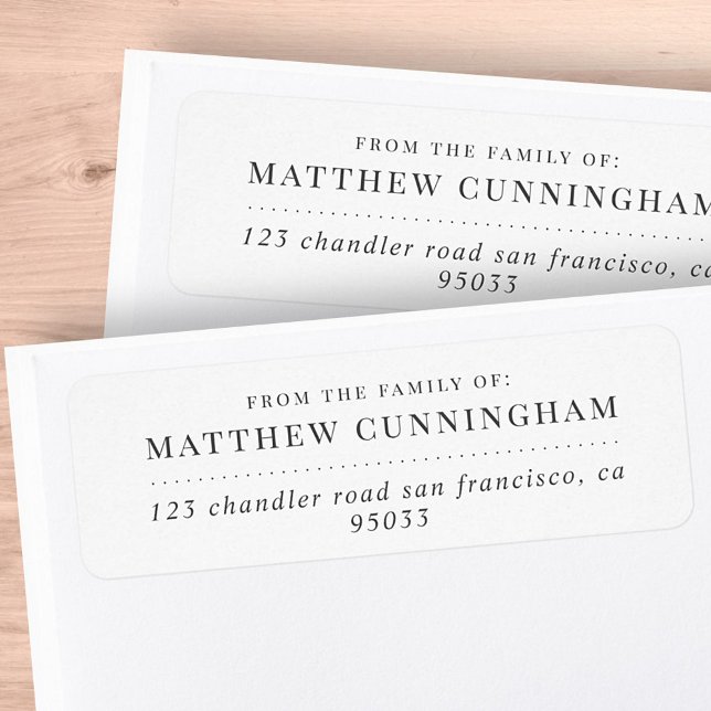 Etiqueta Memorial Modern Simples Endereço de Retorno Minima (Criador carregado)