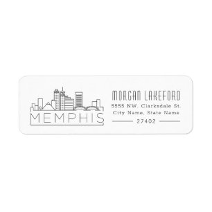 Etiqueta Memphis Stylized Skyline  