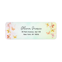 Etiqueta  Menina Borboleta Caprichosa Aniversário de 1 Ano 