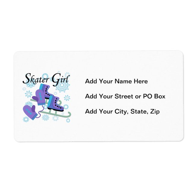 Etiqueta Menina do patinador (Frente)