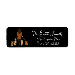 Etiqueta Menina Mínima Elegante Walker Personalizável