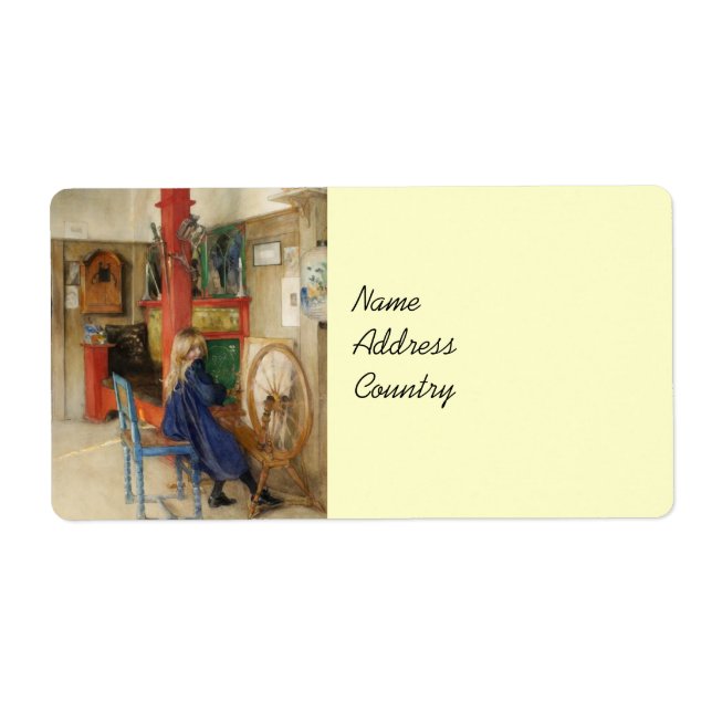 Etiqueta Menina na Roda Giratória (Frente)