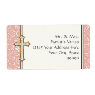 Etiqueta Menina transversal dourada Dourado do laço do