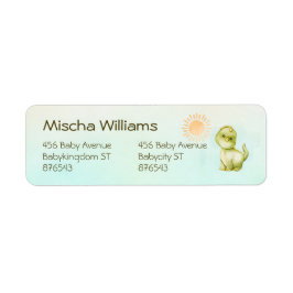 Etiqueta Meninos Dino Bonitos Chá de fraldas Dois Endereços