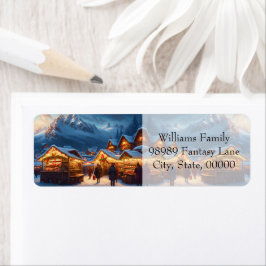 Etiqueta Mercado de Natal nas montanhas - costume