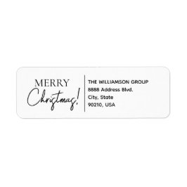 Etiqueta Merry Christmas Modern Company Name Custom