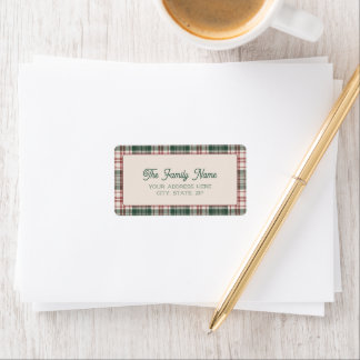 Etiqueta Merry Mail - Plaid Address Label