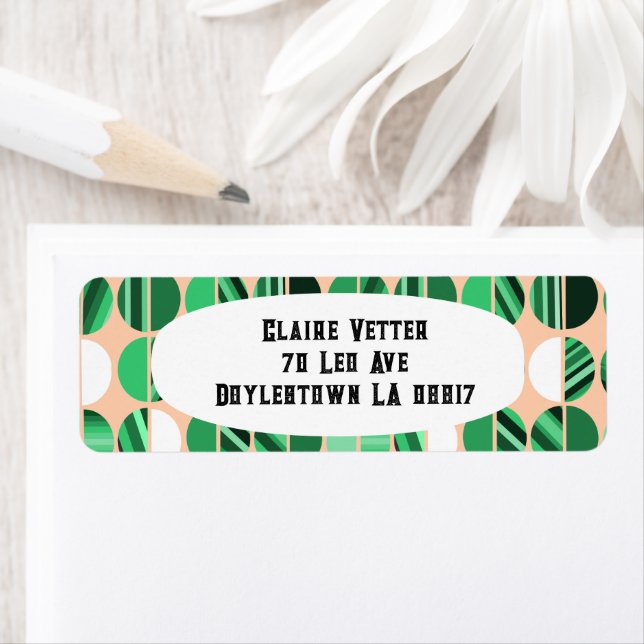 Etiqueta Metades Ovalas em Faixa Verde (Insitu)