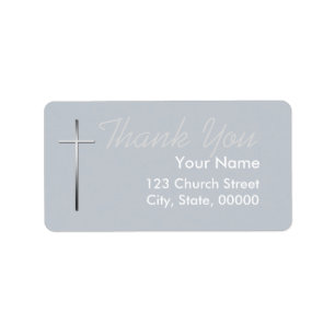 Etiqueta Metal Christian Cross Obrigado a etiquetar cores p