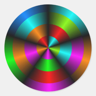 Etiqueta metálica da ilusão óptica do olhar