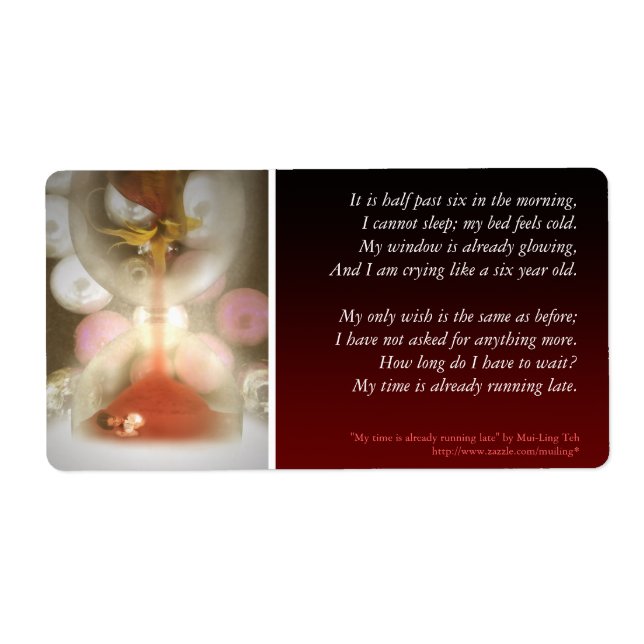 Etiqueta Meu tempo já está atrasado (Frente)