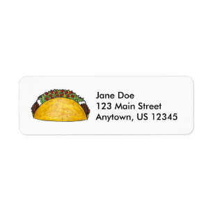 Etiqueta Mexican Tex Mex Cuisine Food Hard Shell Corn Taco
