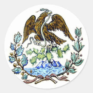 Etiqueta mexicana da águia dourada