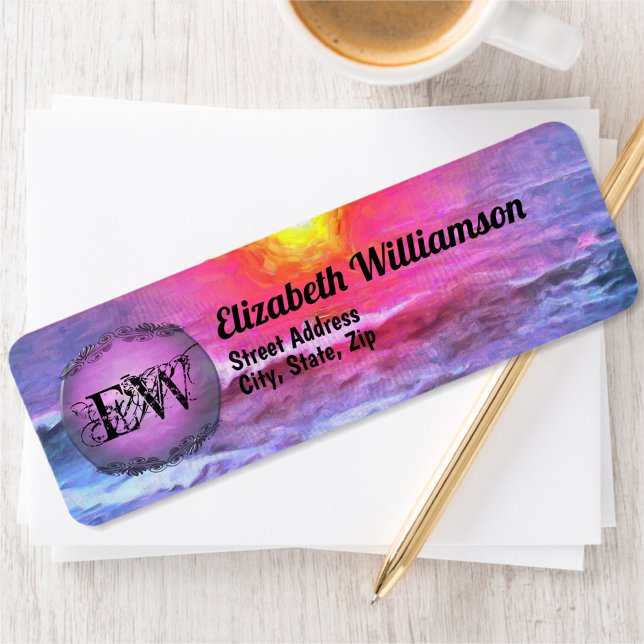 Etiqueta México Sunset 0909 Endereço (Criador carregado)